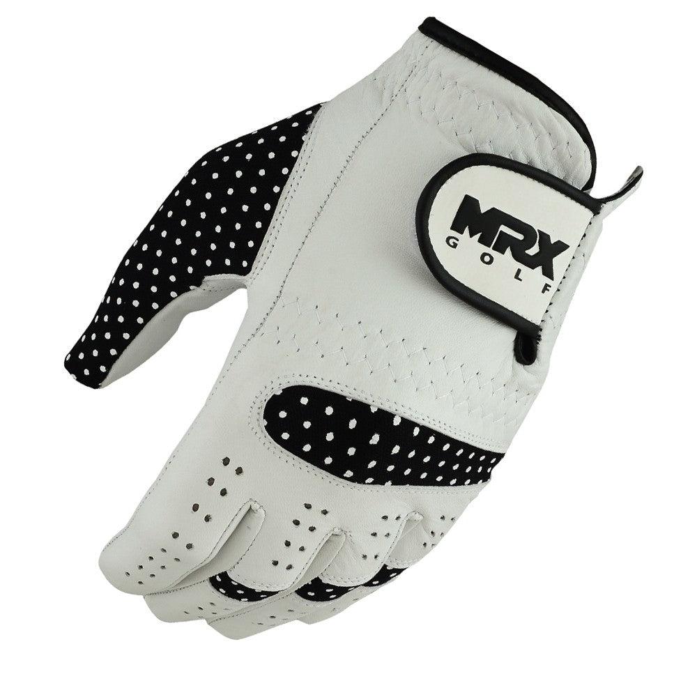 New Women Golf Gloves Cabretta Leather White Black