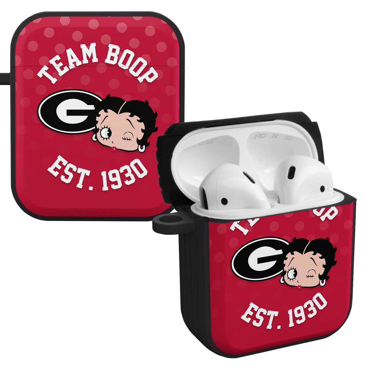 Georgia Bulldogs X Betty Boop HDX Apple AirPods Gen 1 & 2 Case Cover
