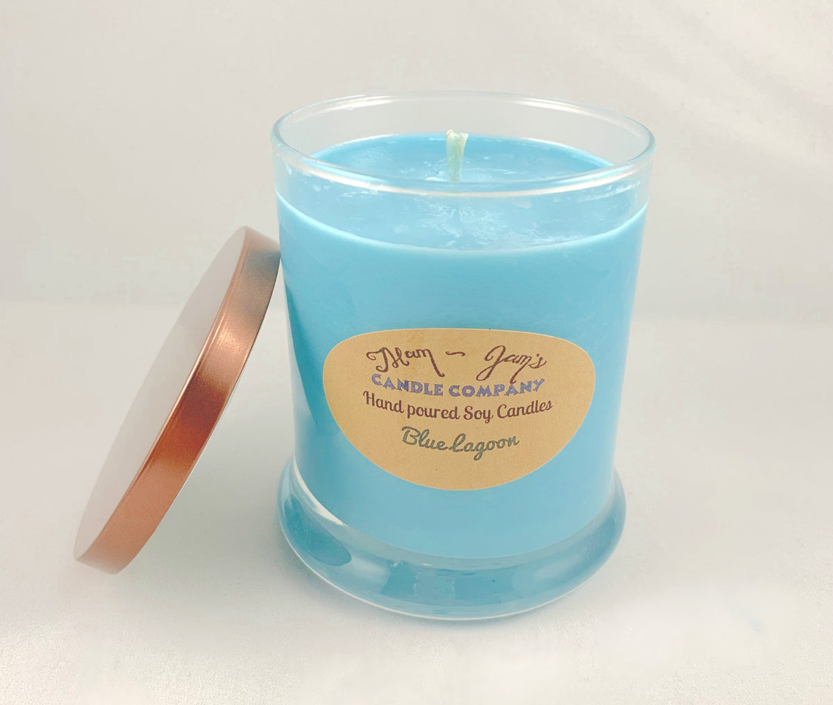 Blue Lagoon Soy Candle – Fresh & Aquatic Scent | Mam Jam’s