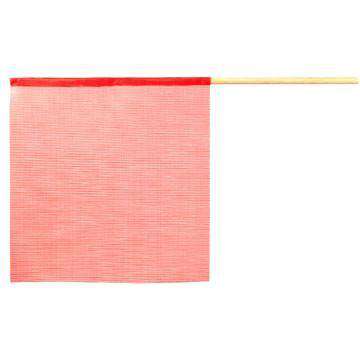 Red Warning Flag - Vinyl Mesh on Wooden Dowel 4 PACK | RWFX4